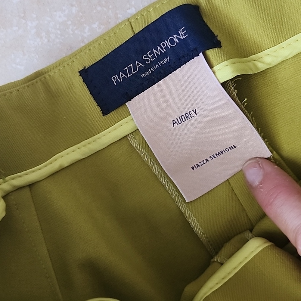 Piazza Sempione Green New Cropped Pants Size Small - Picture 3 of 11